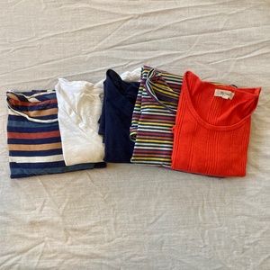 5 Madewell T-shirts. Small and XSmall Bundle. 5 Shirts!